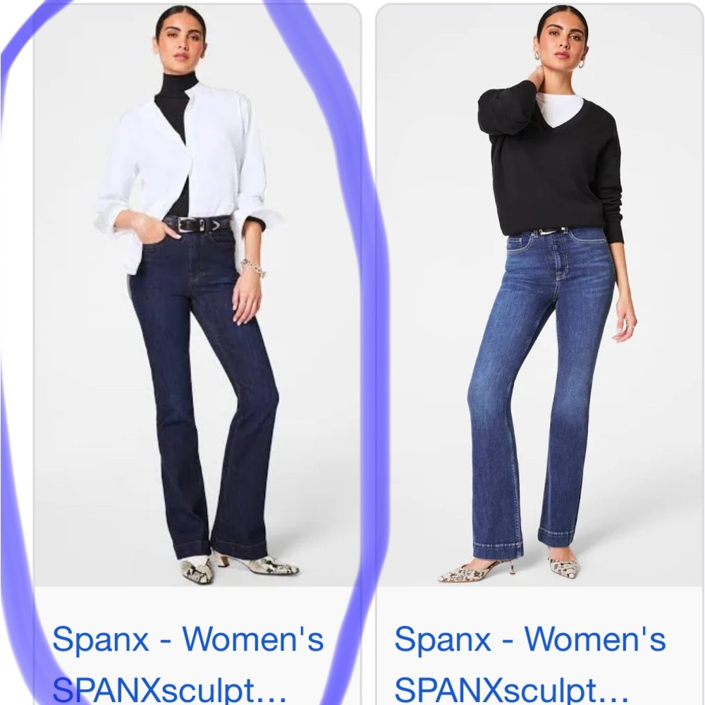 SpanxSculpt Women's Blue Jeans Size 18 Tall Per Reviews run like a 16.